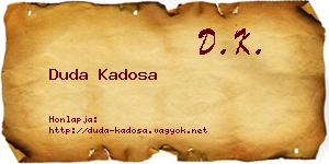 Duda Kadosa névjegykártya